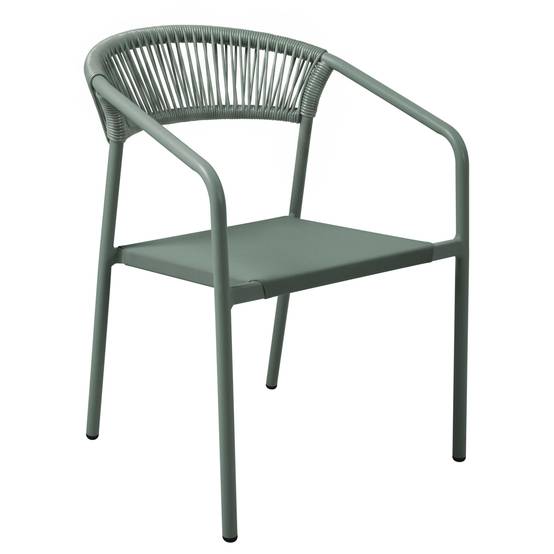 Oviala - Table de jardin aluminium 213x90 cm et 8 chaises textilène vert Nocera - Oviala - Image 6