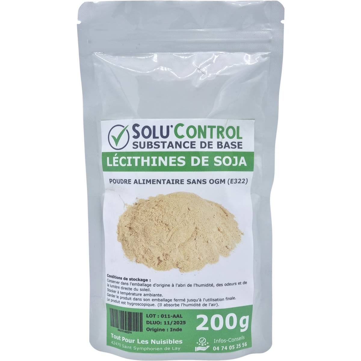 SOLU'CONTROL - Lécithine de Soja sans OGM - Sachet de 200g - Image 2