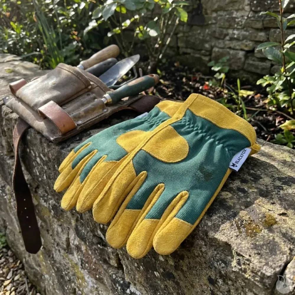 Blackfox - Gants de travail cuir Black Fox - Taille 8 - Protection et dextérité pour la manutention du bois - Image 4
