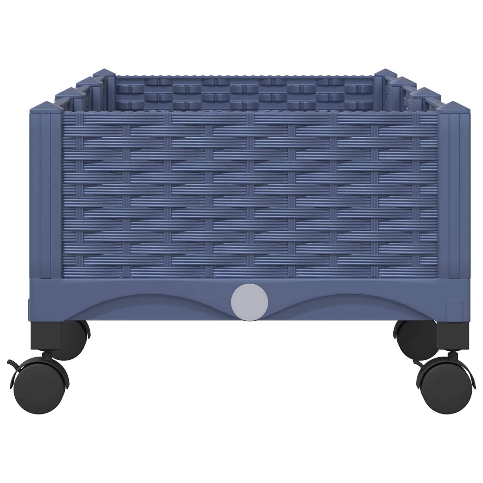 ComfortXL - Jardinière rectangulaire roues polypropylène patio balcon grandes racines gris 33cm - ComfortXL Outdoor Living - Image 4