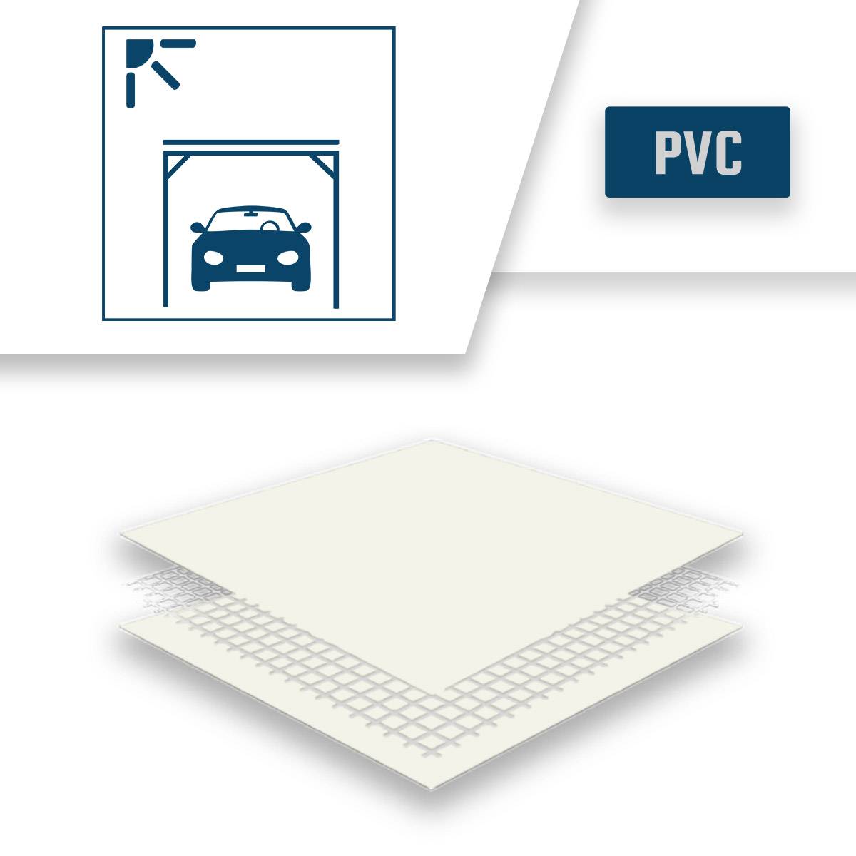 Bâche pour Carport Blanche 3x5 m XP640CP - Garantie 10 ans - Toile PVC étanche pour abri de voiture - Made in France TECPLAST - Image 4