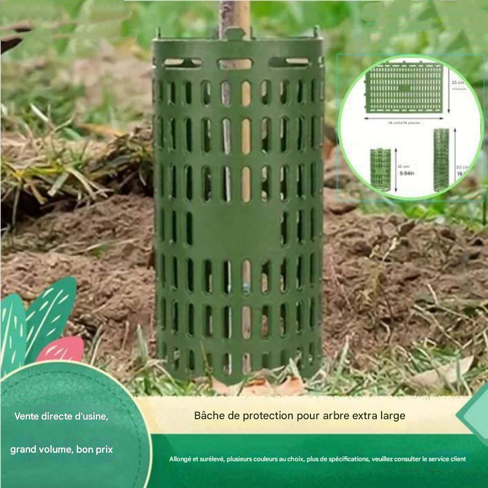 Lytech - Protège-Arbres pour Jeunes Plants 38x25 cm Vert - 2 Pièces - Protection Combinable contre Rongeurs et Intempéries - Lytech - Image 3