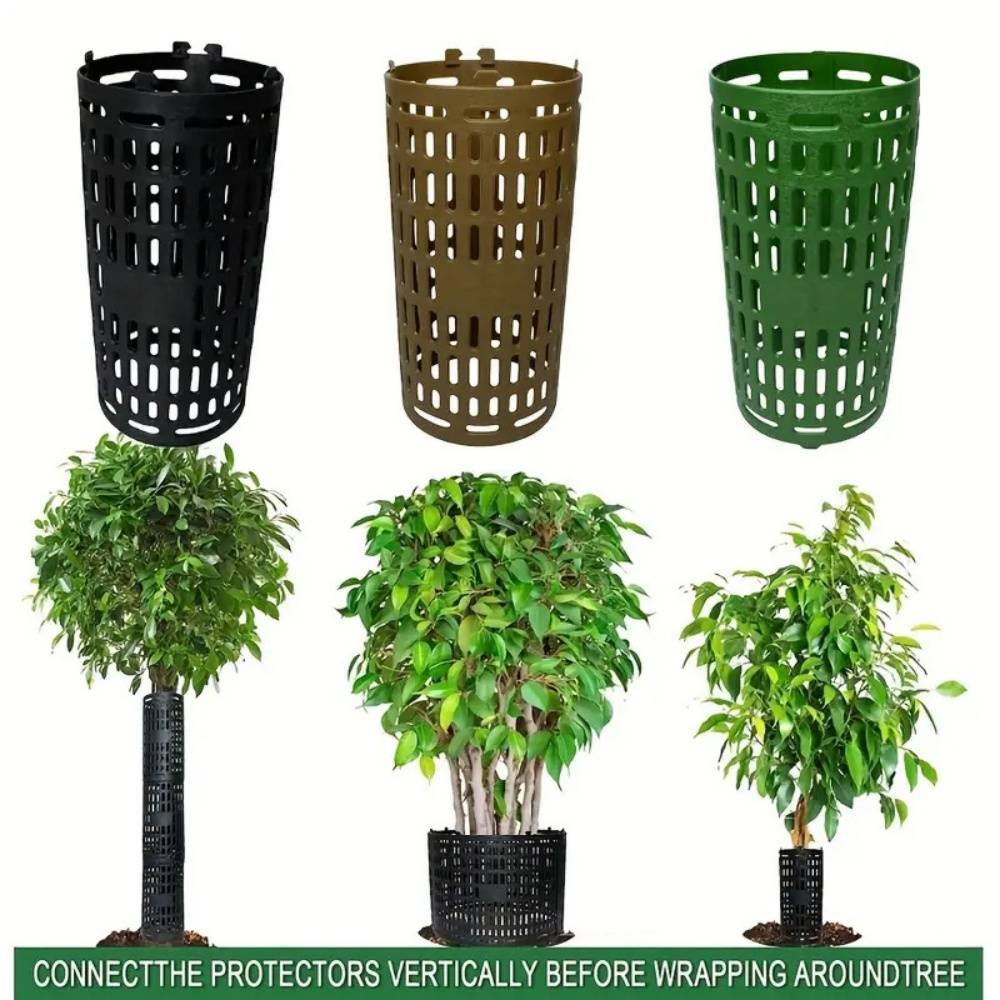 Lytech - Protège-Arbres pour Jeunes Plants 38x25 cm Vert - 2 Pièces - Protection Combinable contre Rongeurs et Intempéries - Lytech - Image 4
