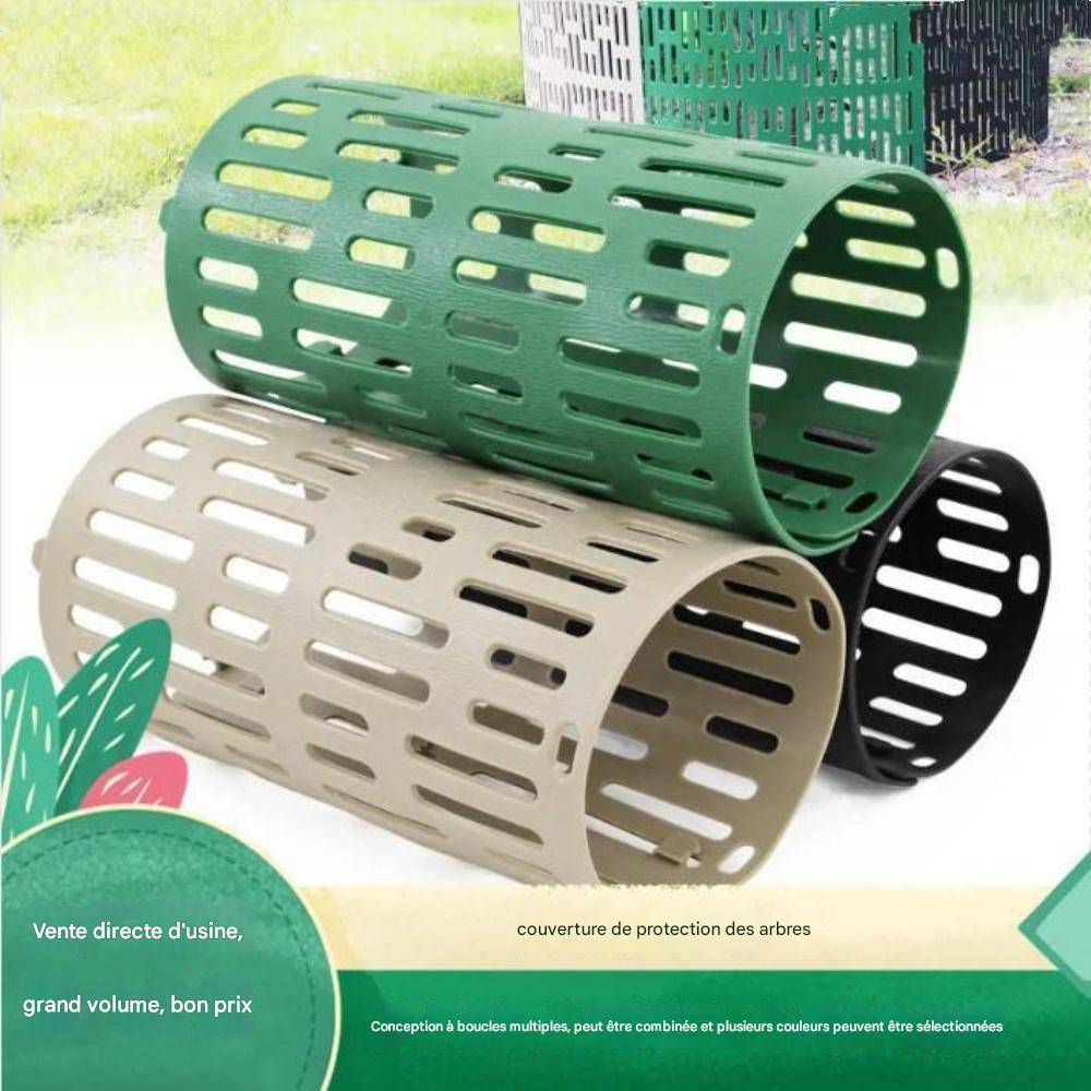 Lytech - Protège-Arbres pour Jeunes Plants 38x25 cm Vert - 2 Pièces - Protection Combinable contre Rongeurs et Intempéries - Lytech - Image 6