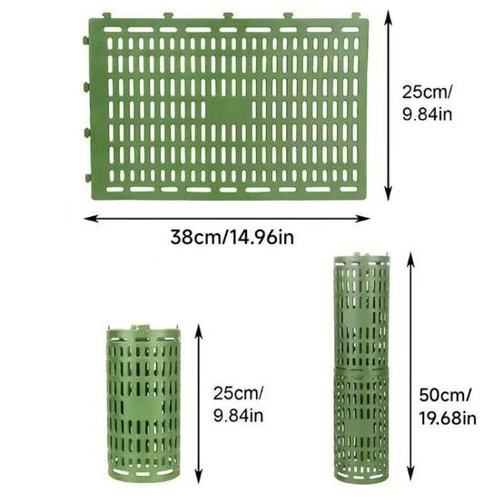 Lytech - Protège-Arbres pour Jeunes Plants 38x25 cm Vert - 2 Pièces - Protection Combinable contre Rongeurs et Intempéries - Lytech - Image 2