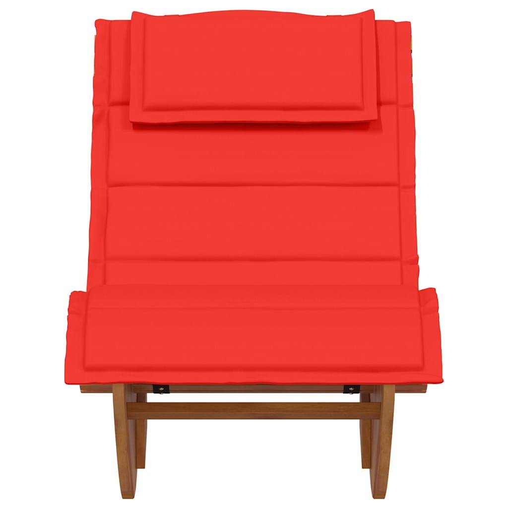 PANGIVO - Transat bois acacia marron 60 x 154 x 74 cm avec coussin, Poids :30.8kg - PANGIVO - Image 5