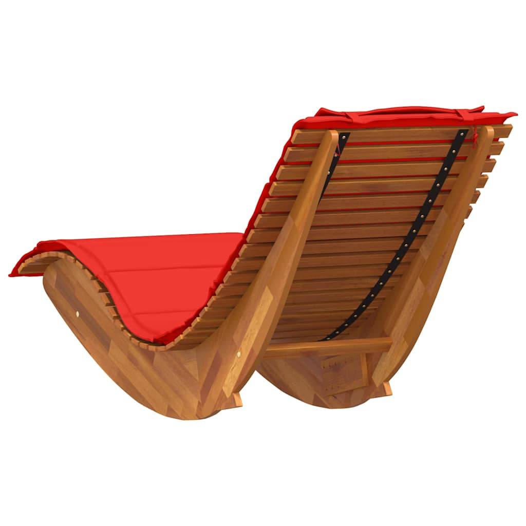 PANGIVO - Transat bois acacia marron 60 x 154 x 74 cm avec coussin, Poids :30.8kg - PANGIVO - Image 7