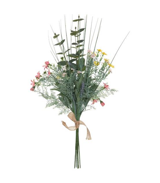 Bouquet Bucolique artificiel avec Eucalyptus H 66 cm - Image 1
