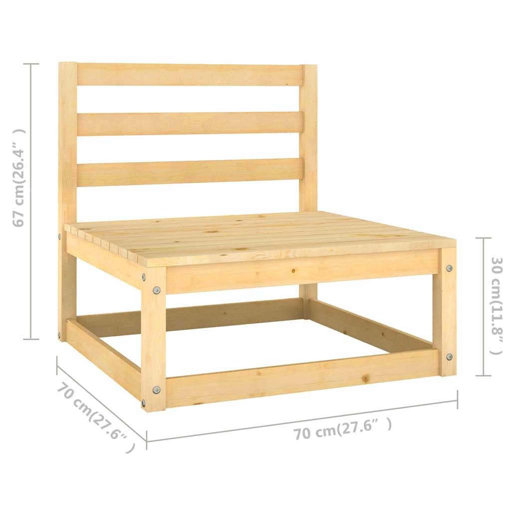 Helloshop26 - Salon de jardin meuble d'extérieur ensemble de mobilier 8 pièces avec coussins bois de pin massif - Image 9