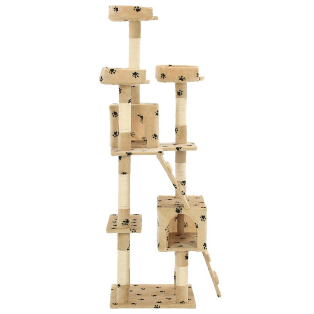 Arbre à chat sisal et peluche beige 50 x 50 x 170 cm, Poids:14.4kg - PANGIVO - Image 3