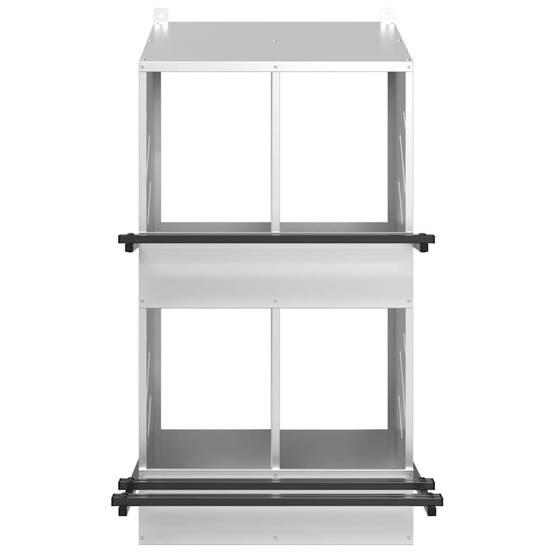 Pondoir de Poules 4 Compartiments Acier Galvanisé Nichoir Double Étage – ComfortXL Outdoor Living - Image 5