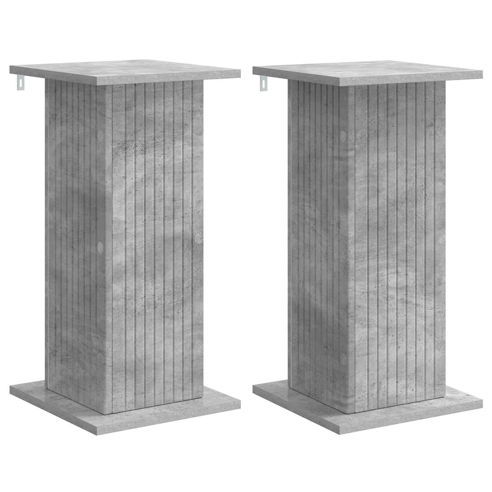 Vidaxl - Support de Plante 2 pcs Gris béton 30,5 x 30 x 60,5 cm vidaXL 899787 - Image 2