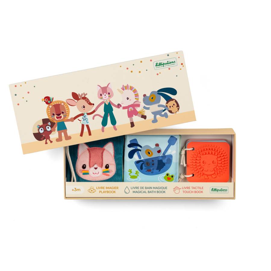 3 livres sensoriels pour bebe - Jardin - Lilliputiens