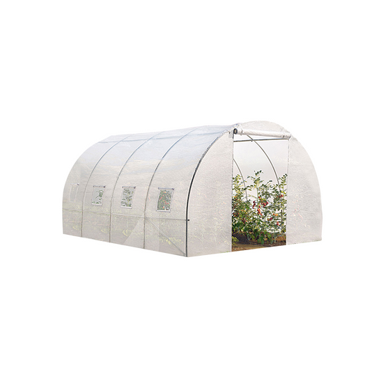Serre tunnel de jardin 12M² blanche gamme maraîchère ZEBRA 4x3M - Image 2