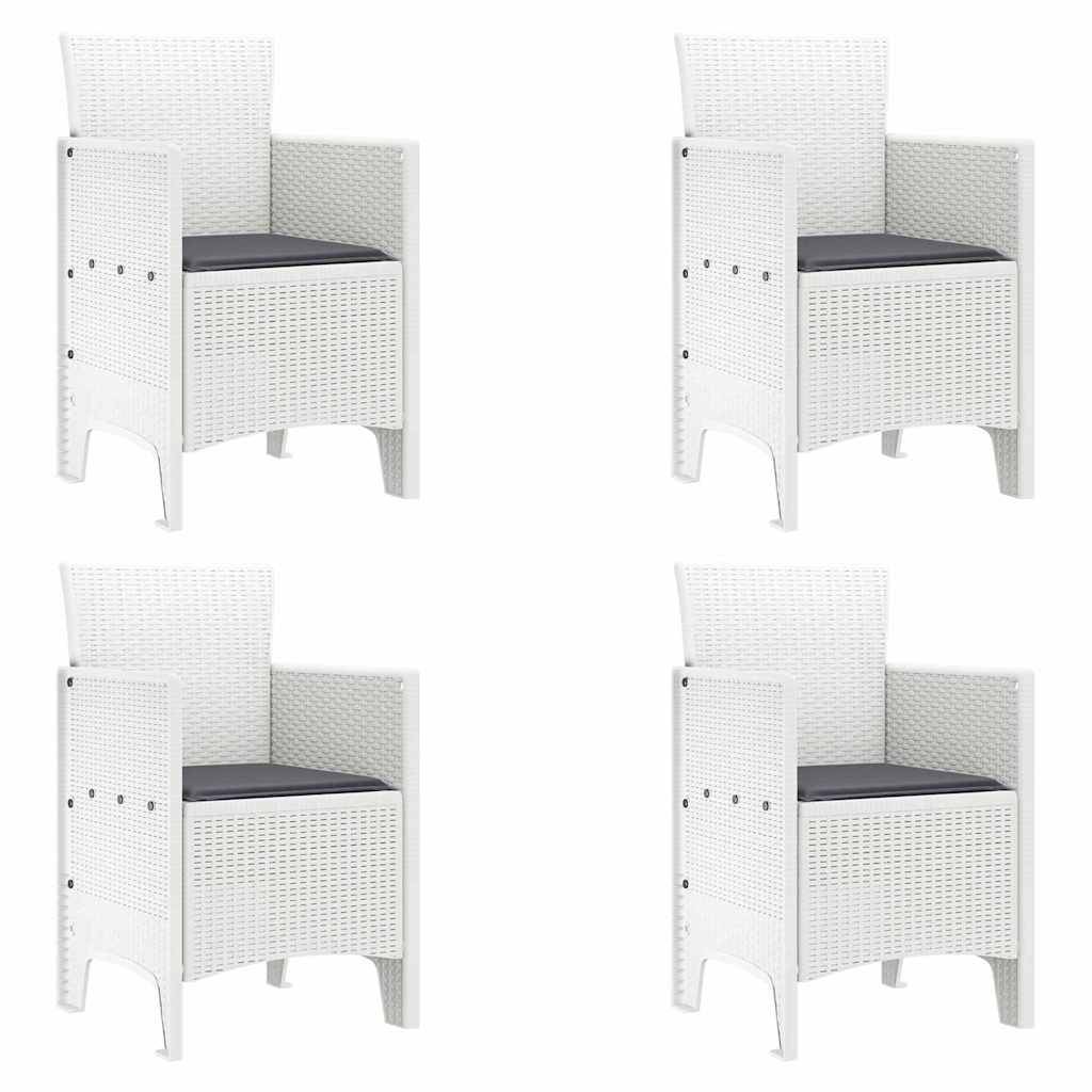 Chaises de jardin polypropylène blanc 53 x 49 x 85 cm, Poids :24.6kg - PANGIVO - Image 2