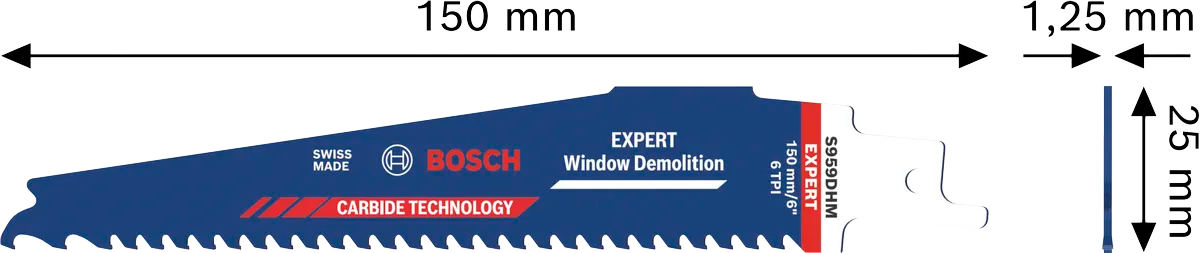 Lame EXPERT Window Demolition S959DHM - Pour scies sabres - BOSCH - 2608902328 - Image 4