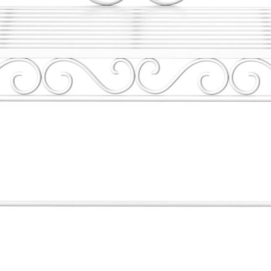 Banc de jardin robuste 2 places, banc de parc antirouille, mobilier de jardin, 111 x 50 x 98 cm, blanc - Image 8