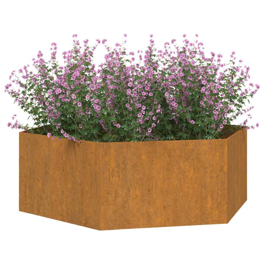 Jardinière - Bac à fleurs - Pot de fleurs Rouillé 138x120x45 cm acier corten Couleur évolue - Image 3
