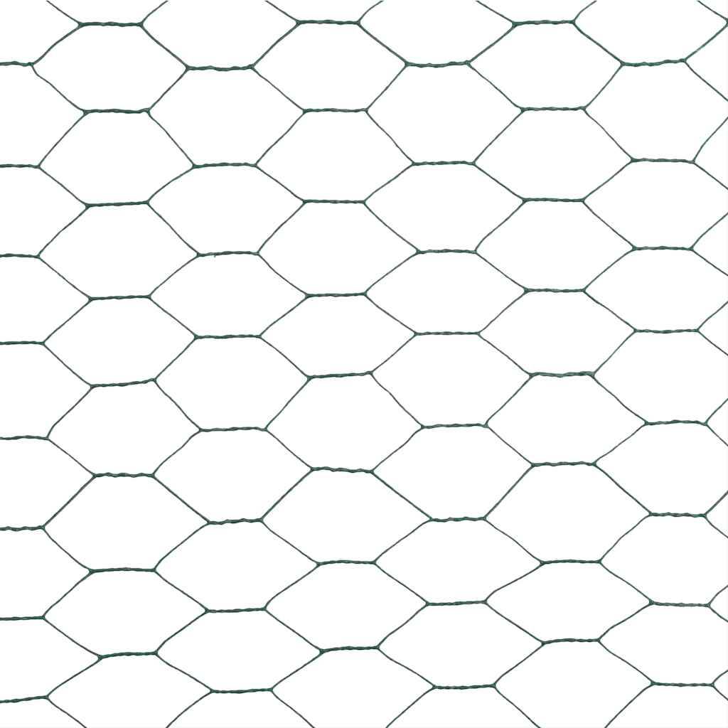 ComfortXL - Grillage Fin Acier PVC Enclos Jardin Volière Maille 13mm 25x1,5m Vert - ComfortXL Outdoor Living - Image 4