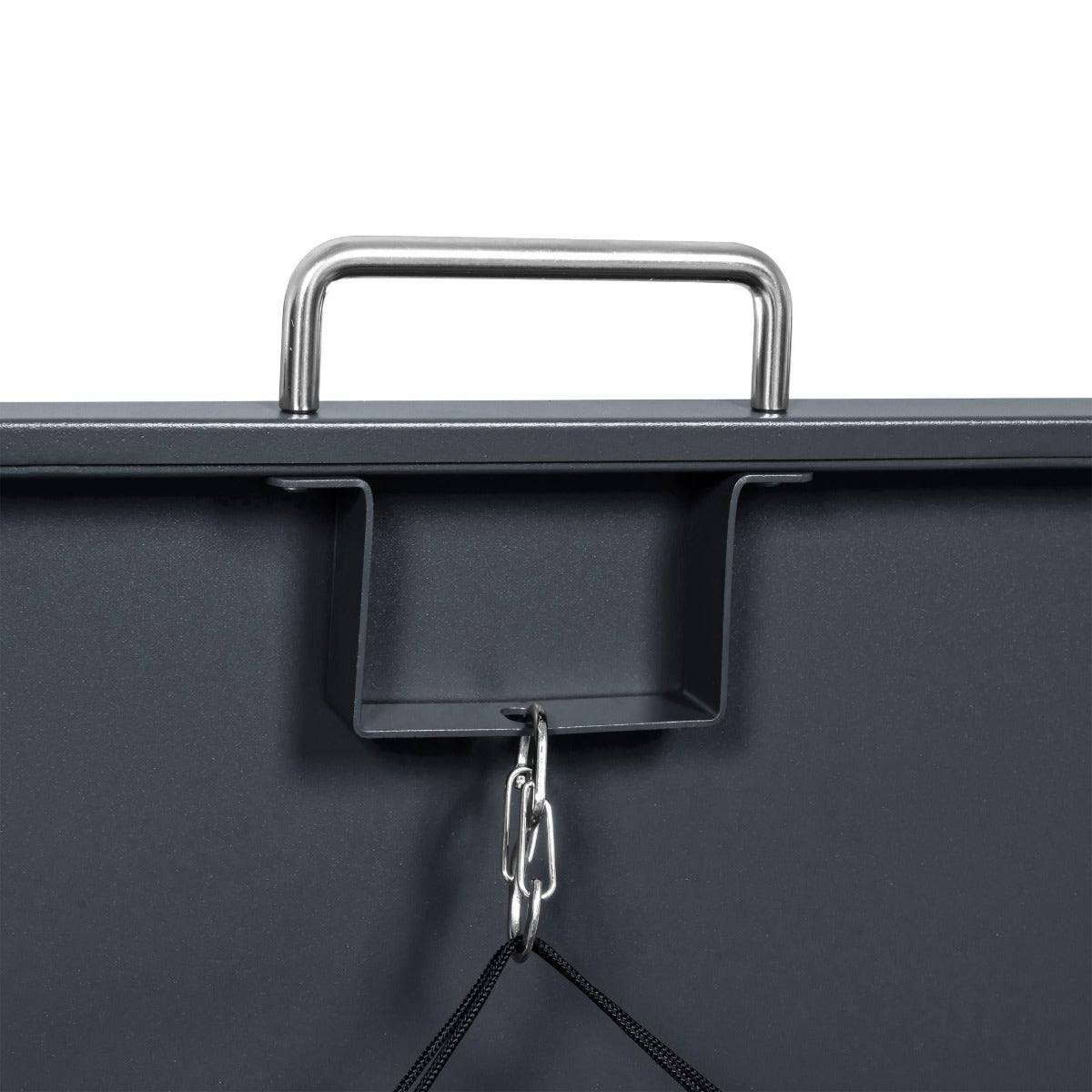 Abri cache poubelle double - 2x 240L - anthracite/imitation bois en acier - Image 8