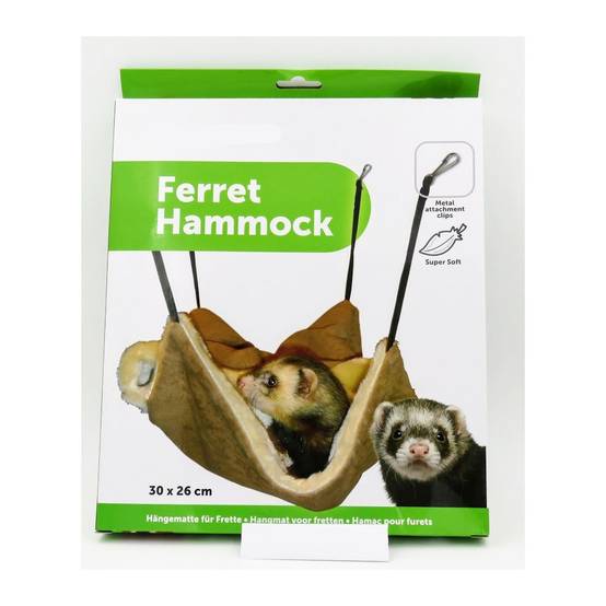 Hamac avec cachette, 30 x 26 cm, Brun en daim pour Furet - Image 4