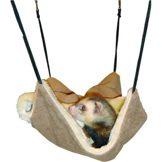 Hamac avec cachette, 30 x 26 cm, Brun en daim pour Furet - Image 3