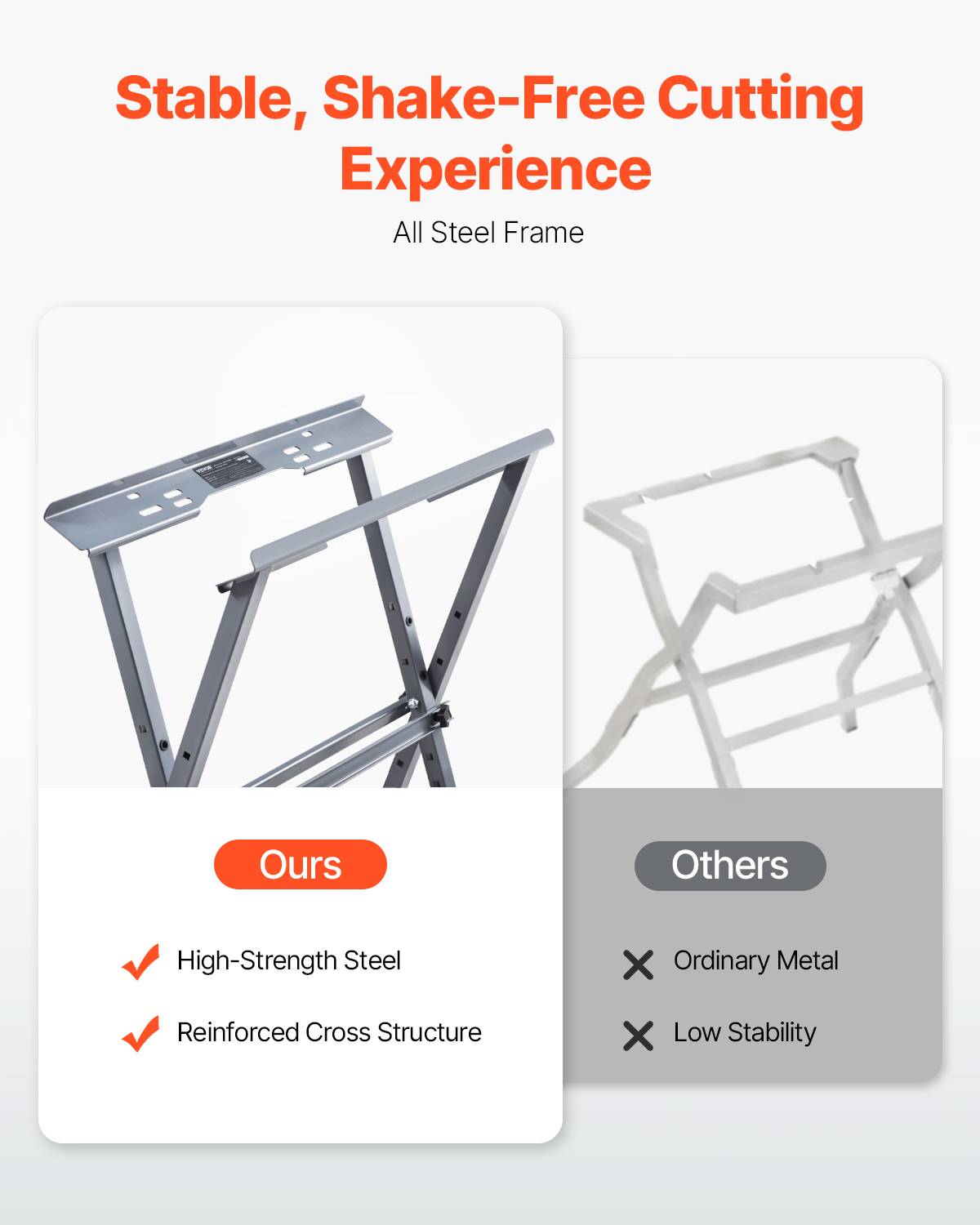 VEVOR Support pliable scie table, charge 158.76kg, compact, robuste, universel. - Image 3