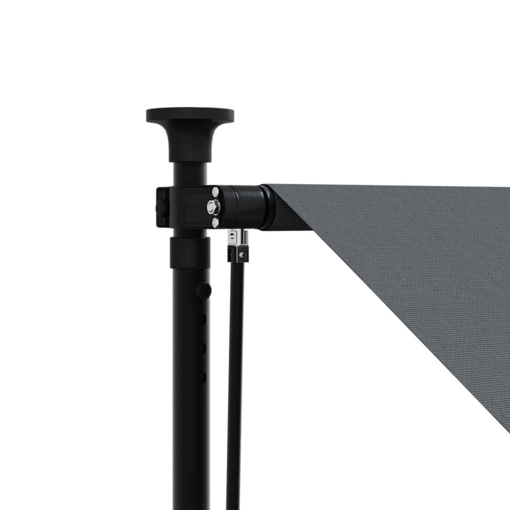 Store Banne - Store rétractable - Auvent extérieur anthracite 250x150 m tissu et acier-JU12055 - Image 8