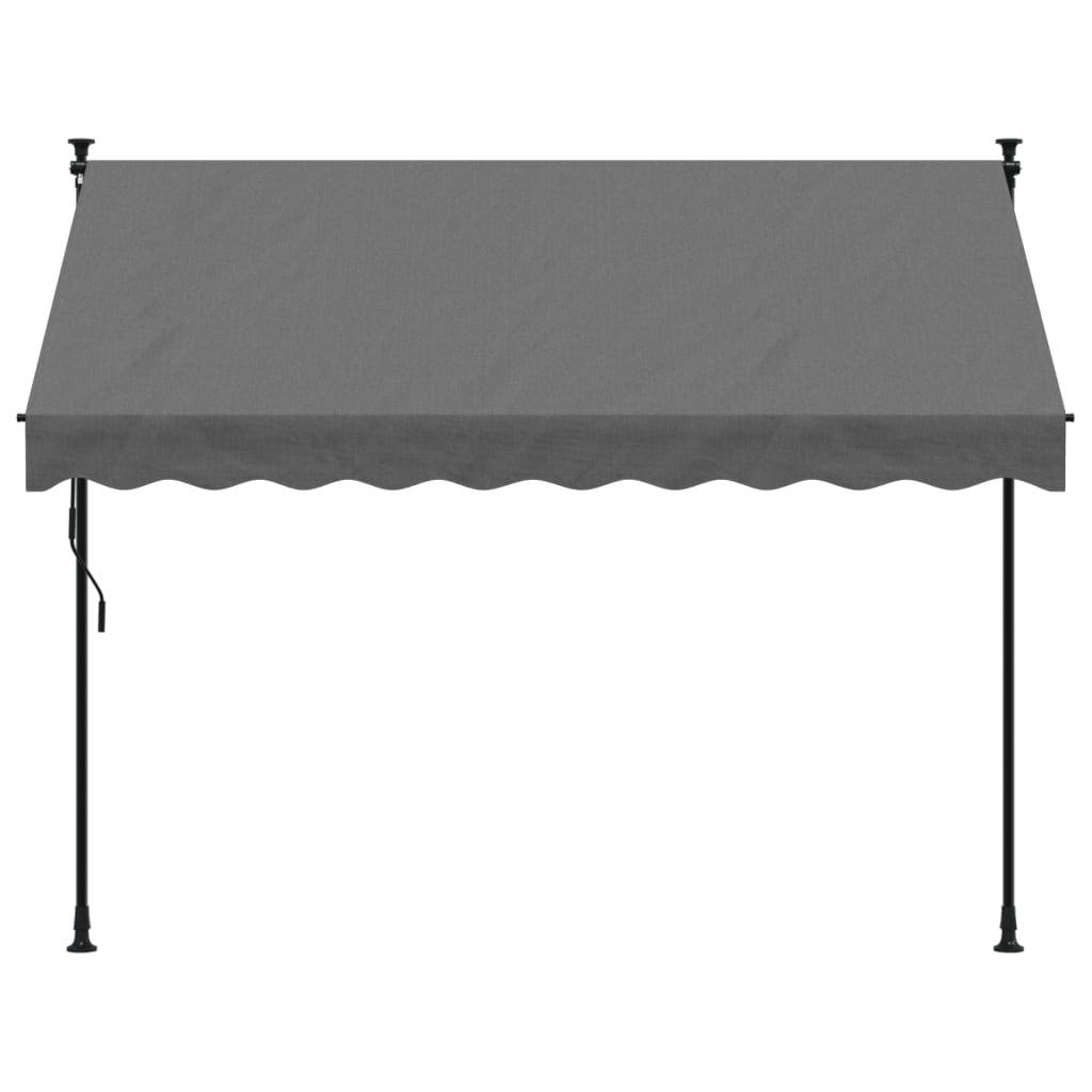 Store Banne - Store rétractable - Auvent extérieur anthracite 250x150 m tissu et acier-JU12055 - Image 3
