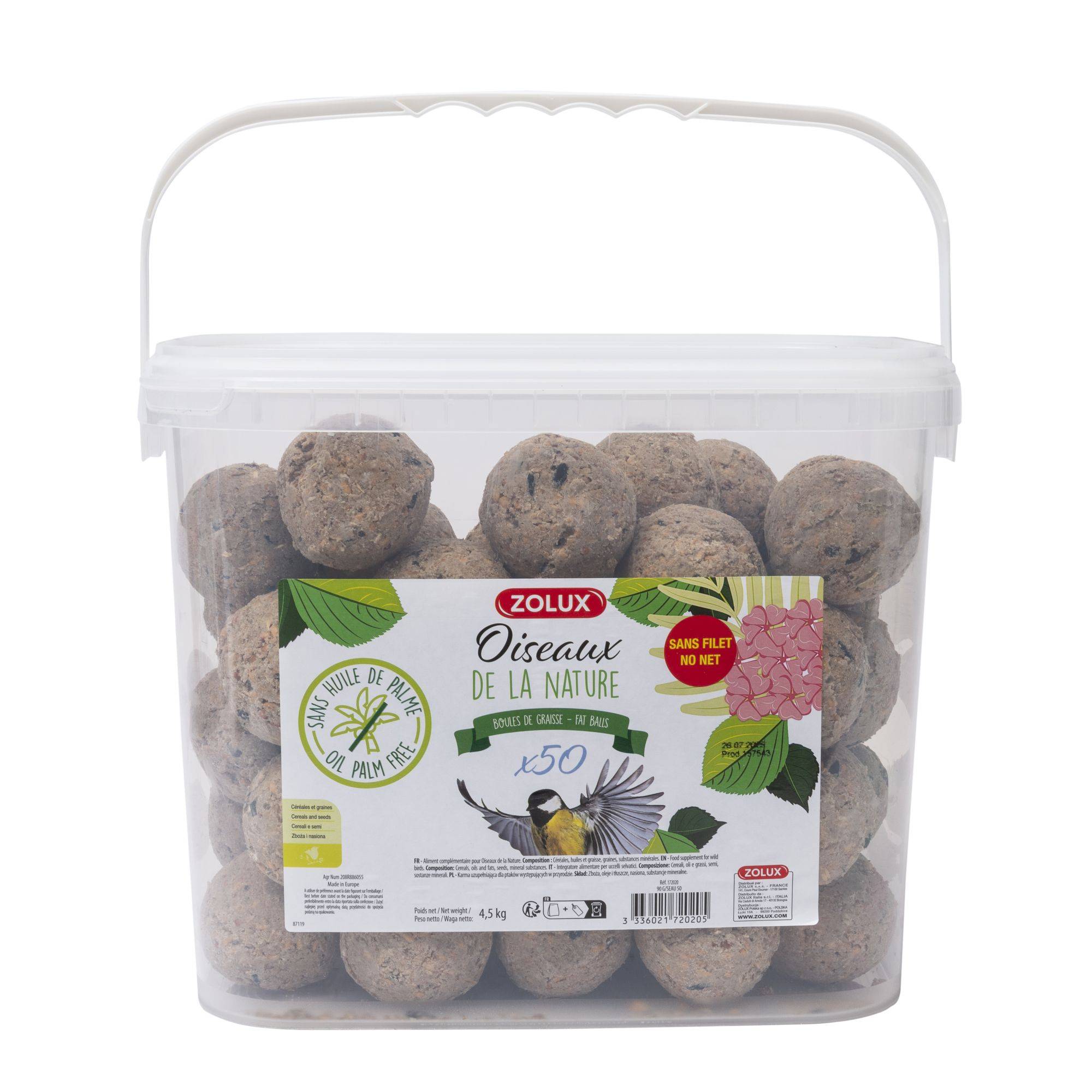 Boules de graisse pour oiseaux 90gr  50 pcs  Zolux - Image 2