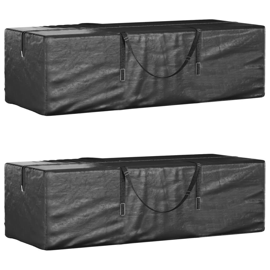 Sacs de rangement pour sapin de Noël polyéthylène noir 135 x 40 x 55 cm - PANGIVO - Image 1