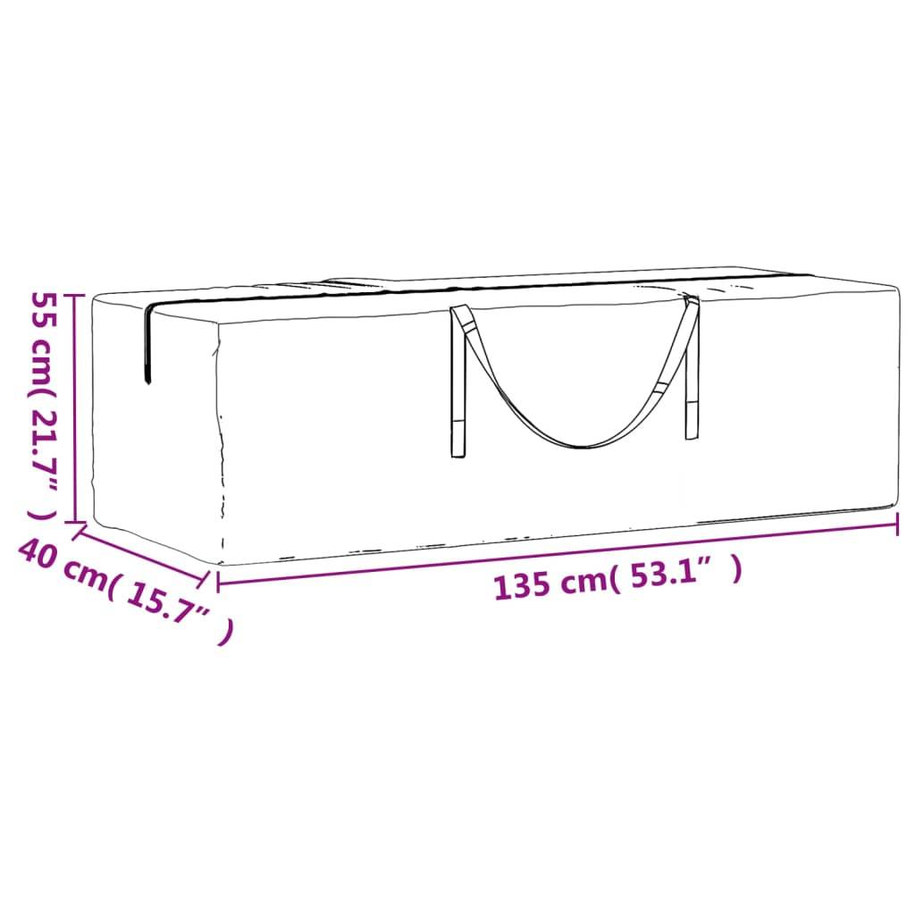 Sacs de rangement pour sapin de Noël polyéthylène noir 135 x 40 x 55 cm - PANGIVO - Image 9