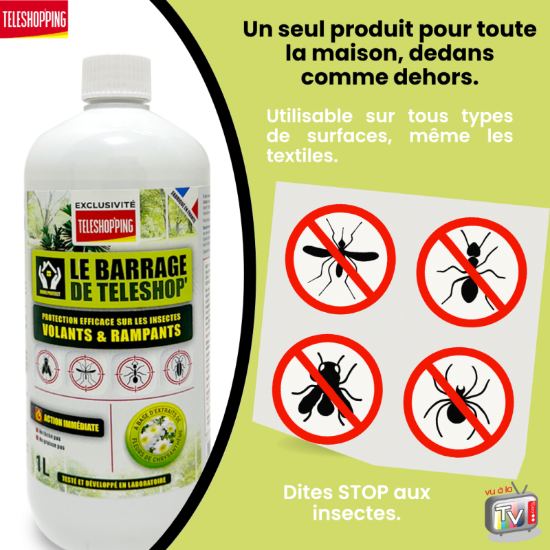 barrage aux insectes teleshopping | interieur & exterieur | spray fourmis | multi|insectes | anti pucerons plantes exterieur- VENTEO - Image 6
