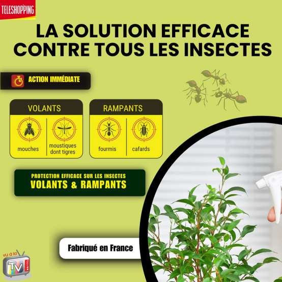 barrage aux insectes teleshopping | interieur & exterieur | spray fourmis | multi|insectes | anti pucerons plantes exterieur- VENTEO - Image 2