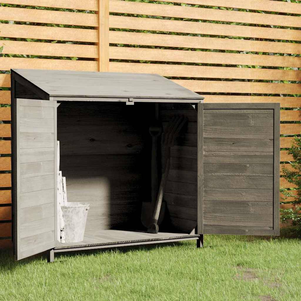 PANGIVO - Remise de jardin en bois de sapin massif - Anthracite 102x52x112 cm - Surface au sol 0,53m² - PANGIVO - Image 2
