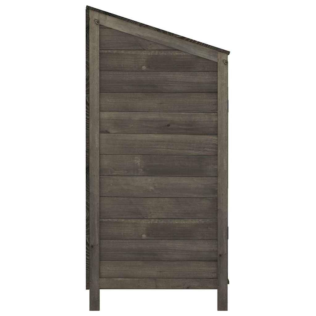 PANGIVO - Remise de jardin en bois de sapin massif - Anthracite 102x52x112 cm - Surface au sol 0,53m² - PANGIVO - Image 6