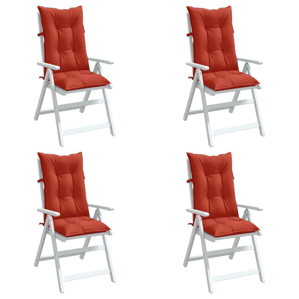 PANGIVO - Coussins de chaise dossier haut polyester rouge mélangé 120 x 50 x 7 cm - PANGIVO - Image 1
