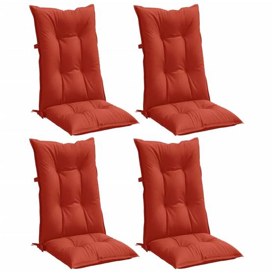 PANGIVO - Coussins de chaise dossier haut polyester rouge mélangé 120 x 50 x 7 cm - PANGIVO - Image 4