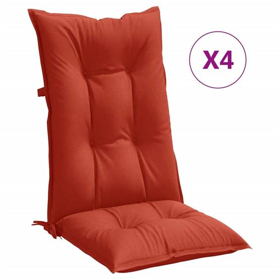 PANGIVO - Coussins de chaise dossier haut polyester rouge mélangé 120 x 50 x 7 cm - PANGIVO - Image 2