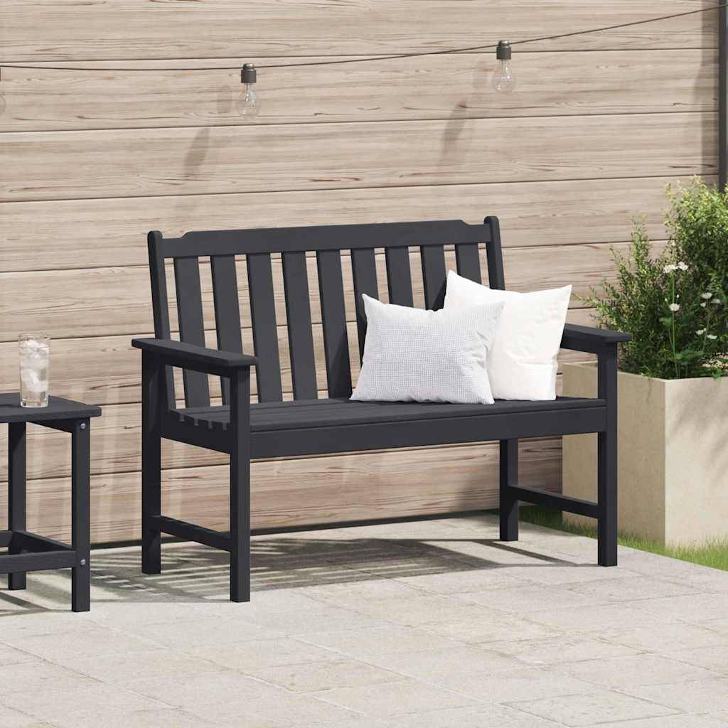 Maison Chic - Banc de jardin - Banquette avec coussin Noir 120 x 59 x 88cm Plastique - Image 2