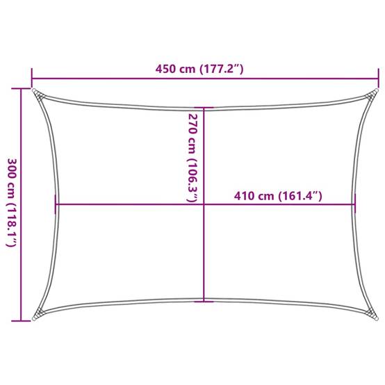Voile d'ombrage PEHD blanc 3 x 4.5 m - PANGIVO - Image 10