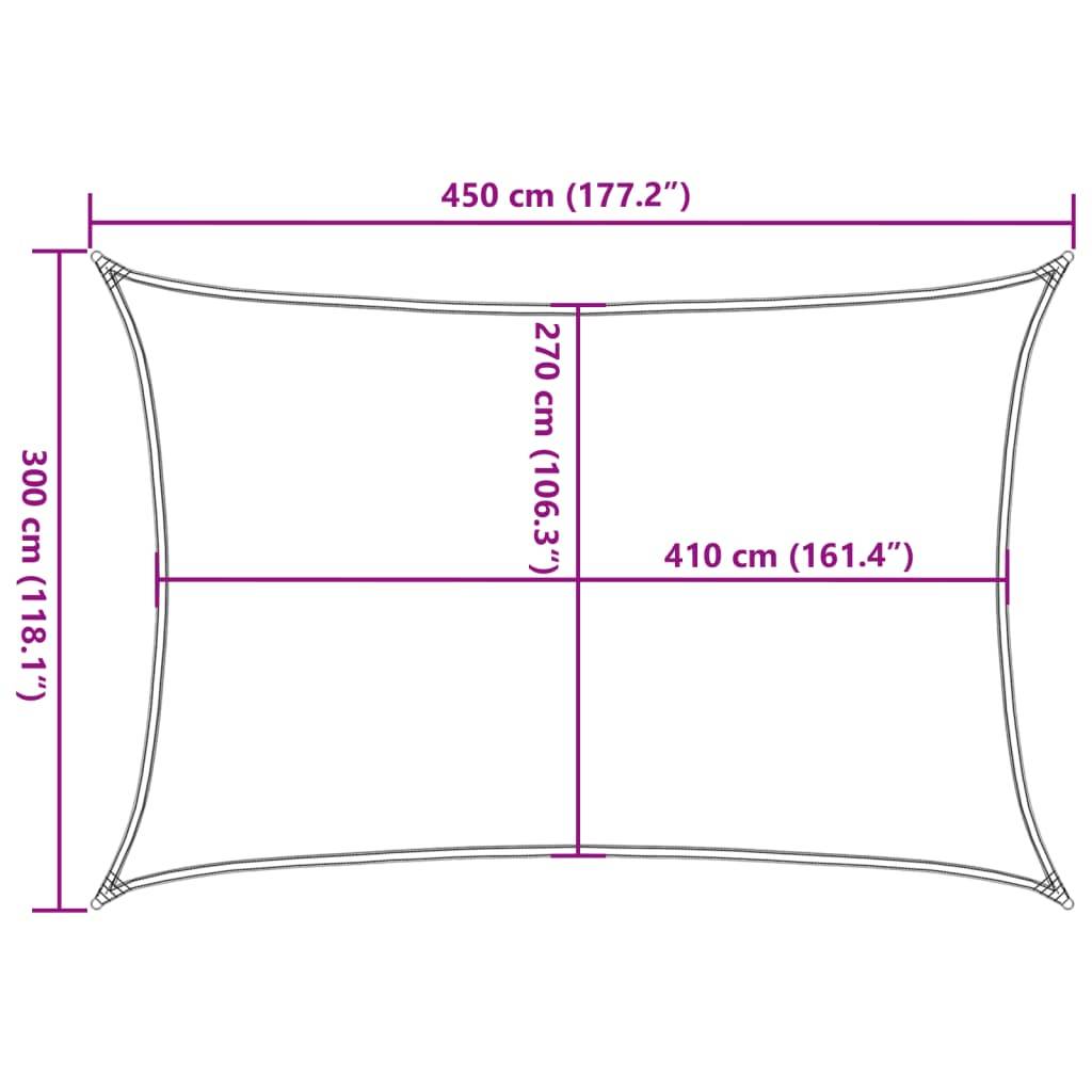 Voile d'ombrage PEHD blanc 3 x 4.5 m - PANGIVO - Image 10