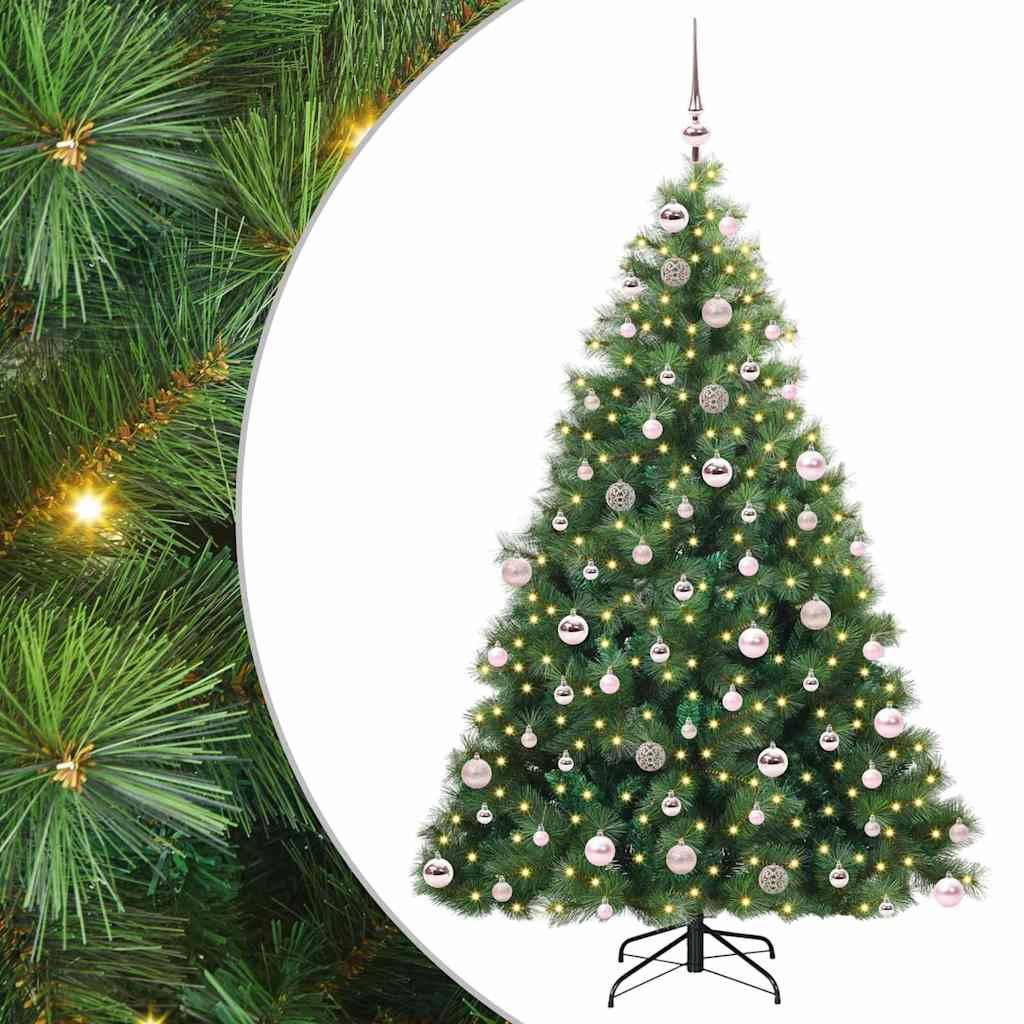 Sapin de Noël | Arbre de Noël artificiel avec 300 LED Vert 180 cm PE et PVC Maison Chic - Image 1