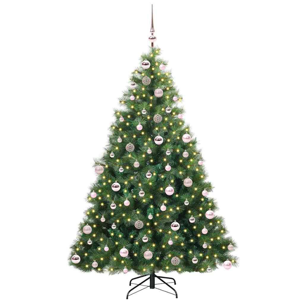 Sapin de Noël | Arbre de Noël artificiel avec 300 LED Vert 180 cm PE et PVC Maison Chic - Image 3