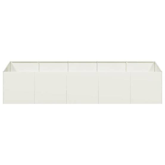 Potager surélevé Acier rectangulaire pour Jardin Terrasse Blanc 200x80x40 cm – ComfortXL Outdoor Living - Image 4