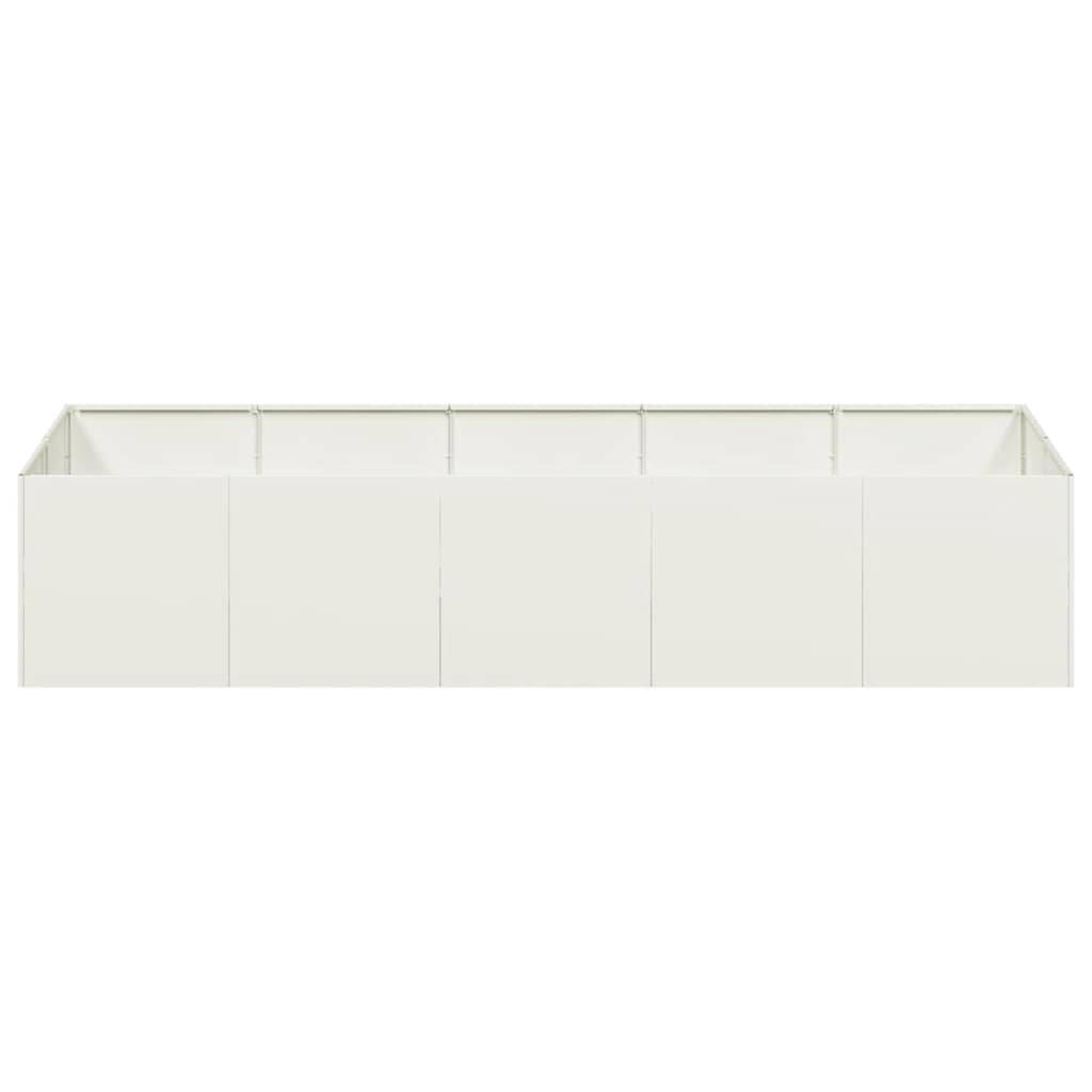 Potager surélevé Acier rectangulaire pour Jardin Terrasse Blanc 200x80x40 cm – ComfortXL Outdoor Living - Image 4