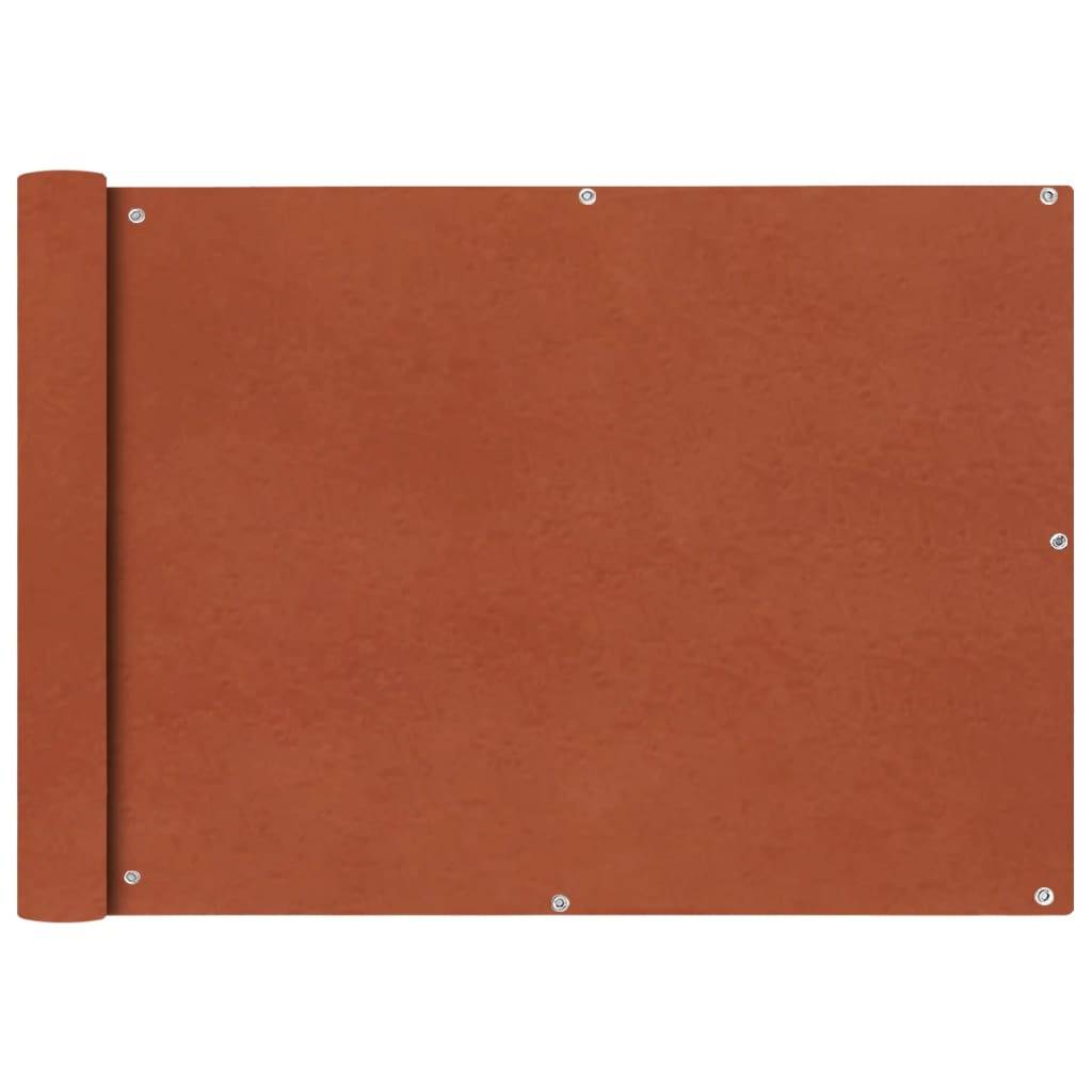 Helloshop26 - Écran de balcon brise pare vue protection confidentialité en tissu oxford 75 x 600 cm ocre marron - Image 1