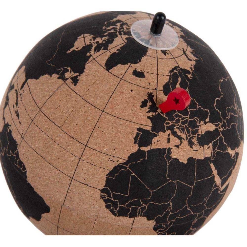 Pt Living - Globe terrestre en liège World 15 x 20 cm - Image 3