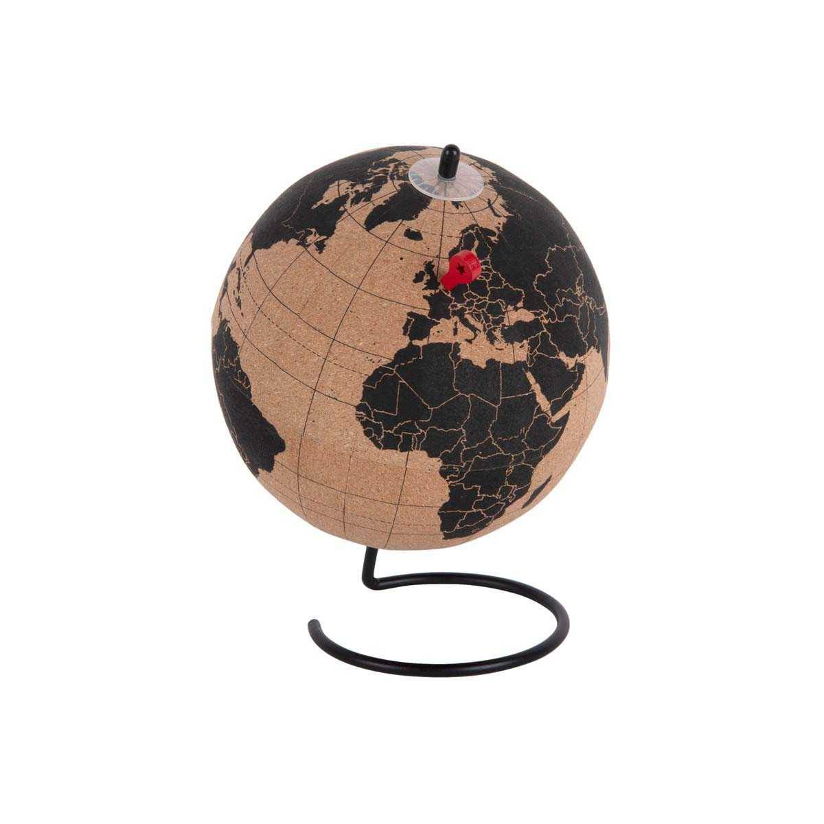Pt Living - Globe terrestre en liège World 15 x 20 cm - Image 1