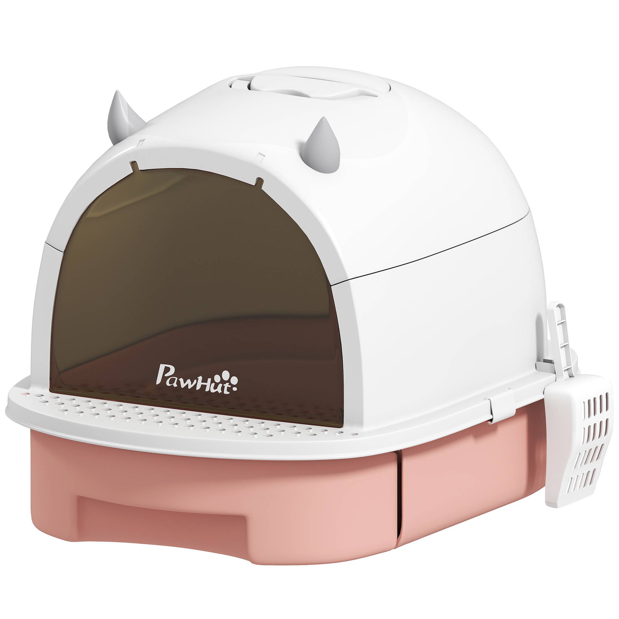 ComfortXL - Maison de toilette pour chat en polypropylène rose 52 cm avec tiroir et filtre à charbon actif anti-odeurs - Image 10